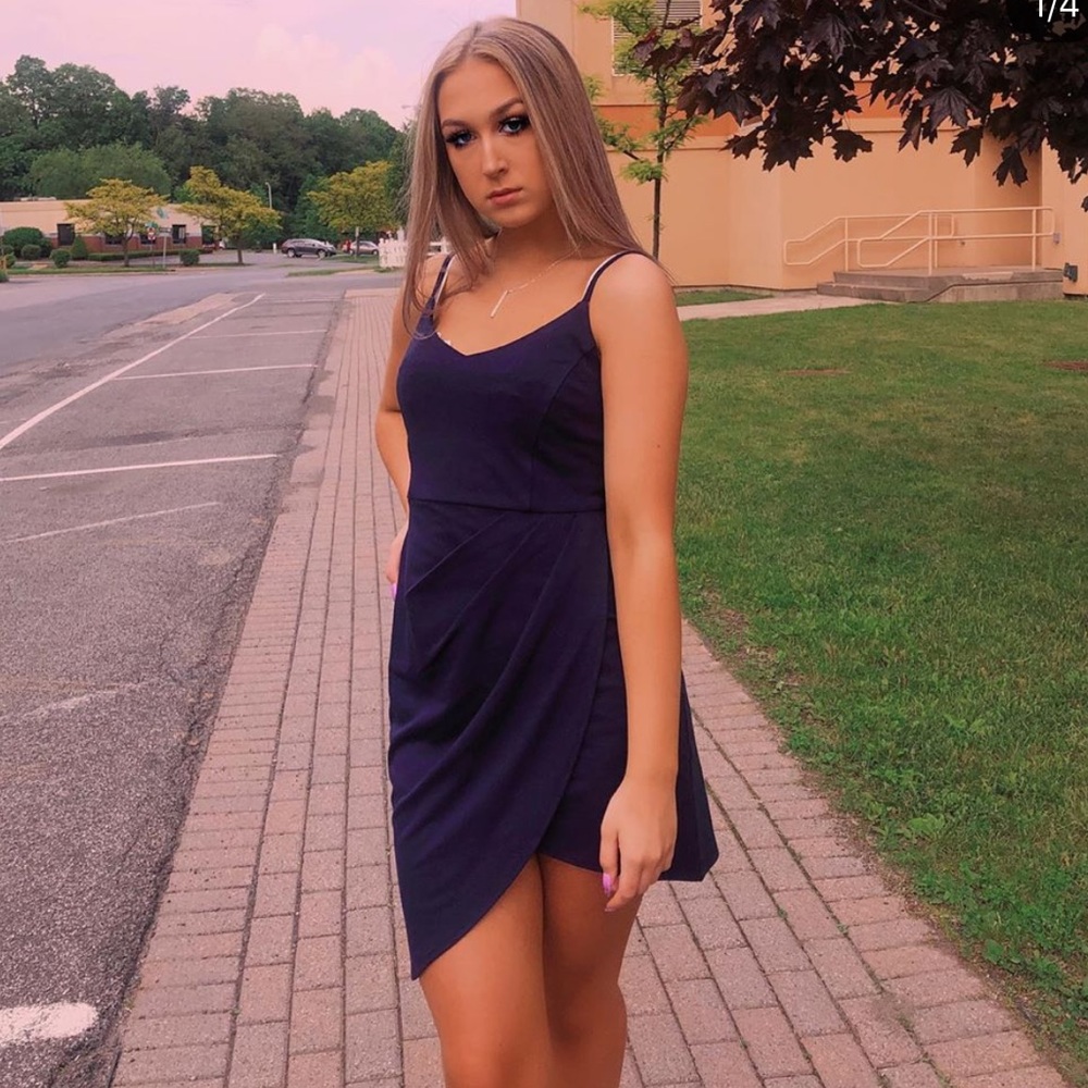 navy “homecoming” dress